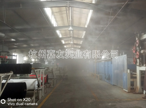 河北天馬襯布安裝高壓微霧加濕案例 河北天馬襯布安裝高壓微霧加濕案例