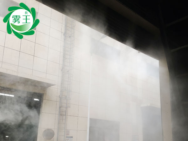 江蘇杭富環保科技有限公司-制磚車間門口及懸浮爐地倉門口區域高壓噴霧降塵系統 (2)